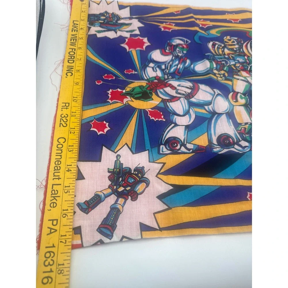 Vtg Robot Battle Pillow Case Cover Mecha Sci-Fi‎ Comic Graphic Unstuffed 17x17